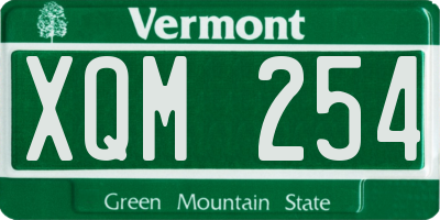 VT license plate XQM254