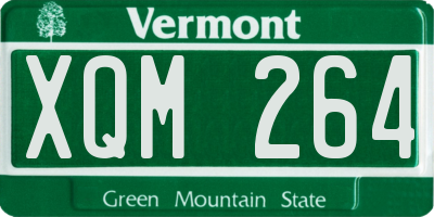 VT license plate XQM264