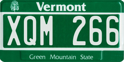 VT license plate XQM266