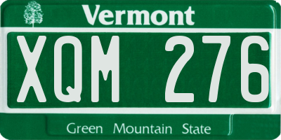 VT license plate XQM276
