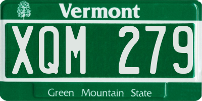 VT license plate XQM279