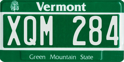 VT license plate XQM284