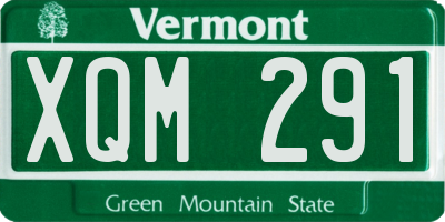 VT license plate XQM291