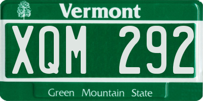 VT license plate XQM292