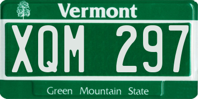 VT license plate XQM297