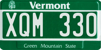 VT license plate XQM330