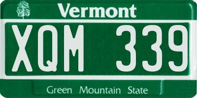 VT license plate XQM339