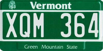 VT license plate XQM364