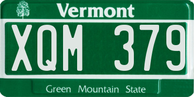 VT license plate XQM379