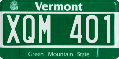 VT license plate XQM401