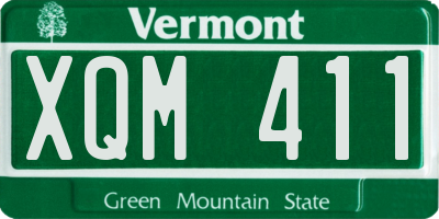 VT license plate XQM411