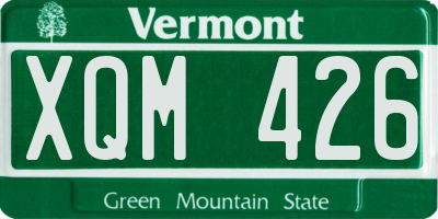 VT license plate XQM426