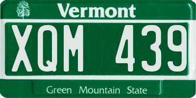 VT license plate XQM439