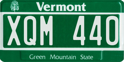 VT license plate XQM440