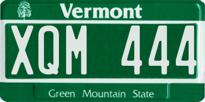 VT license plate XQM444