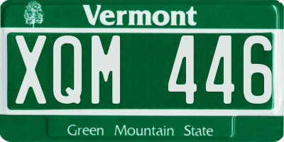 VT license plate XQM446