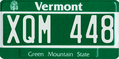 VT license plate XQM448