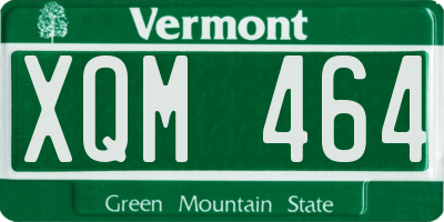 VT license plate XQM464