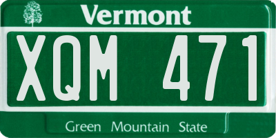 VT license plate XQM471