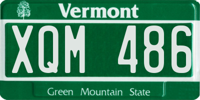 VT license plate XQM486