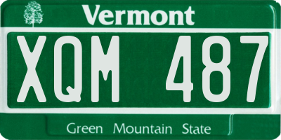VT license plate XQM487