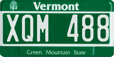 VT license plate XQM488