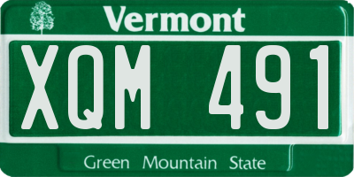 VT license plate XQM491