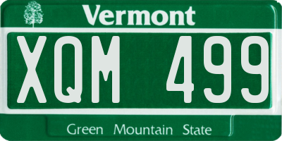 VT license plate XQM499