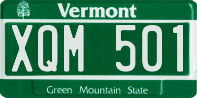 VT license plate XQM501