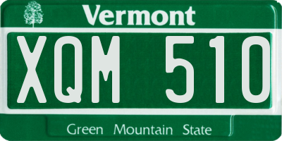 VT license plate XQM510