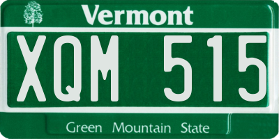 VT license plate XQM515