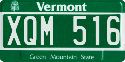 VT license plate XQM516