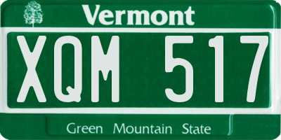 VT license plate XQM517
