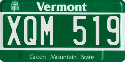 VT license plate XQM519