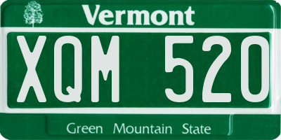 VT license plate XQM520