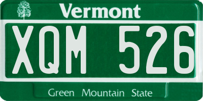 VT license plate XQM526