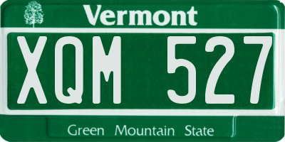 VT license plate XQM527