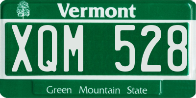 VT license plate XQM528