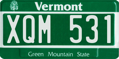 VT license plate XQM531