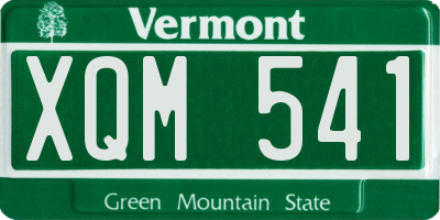 VT license plate XQM541