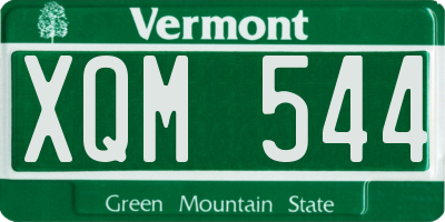 VT license plate XQM544