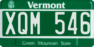 VT license plate XQM546