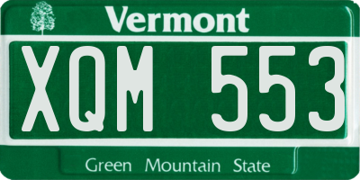 VT license plate XQM553