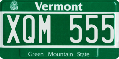VT license plate XQM555
