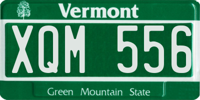 VT license plate XQM556