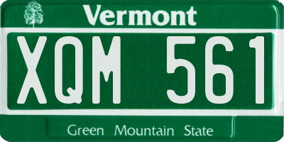 VT license plate XQM561