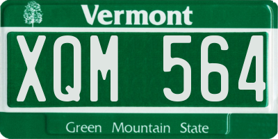 VT license plate XQM564