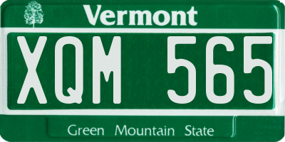 VT license plate XQM565
