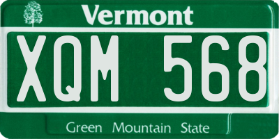 VT license plate XQM568
