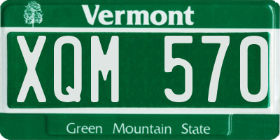 VT license plate XQM570